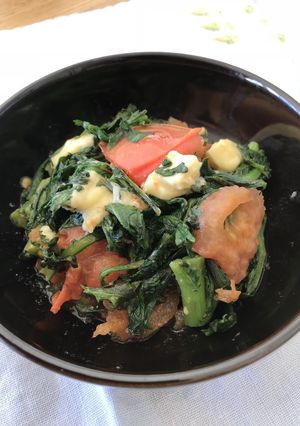 トマトと春菊炒めチーズ入り＊-レシピのメイン写真