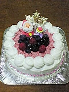 Wチーズケーキ(クリスマスデコレーション-レシピのメイン写真