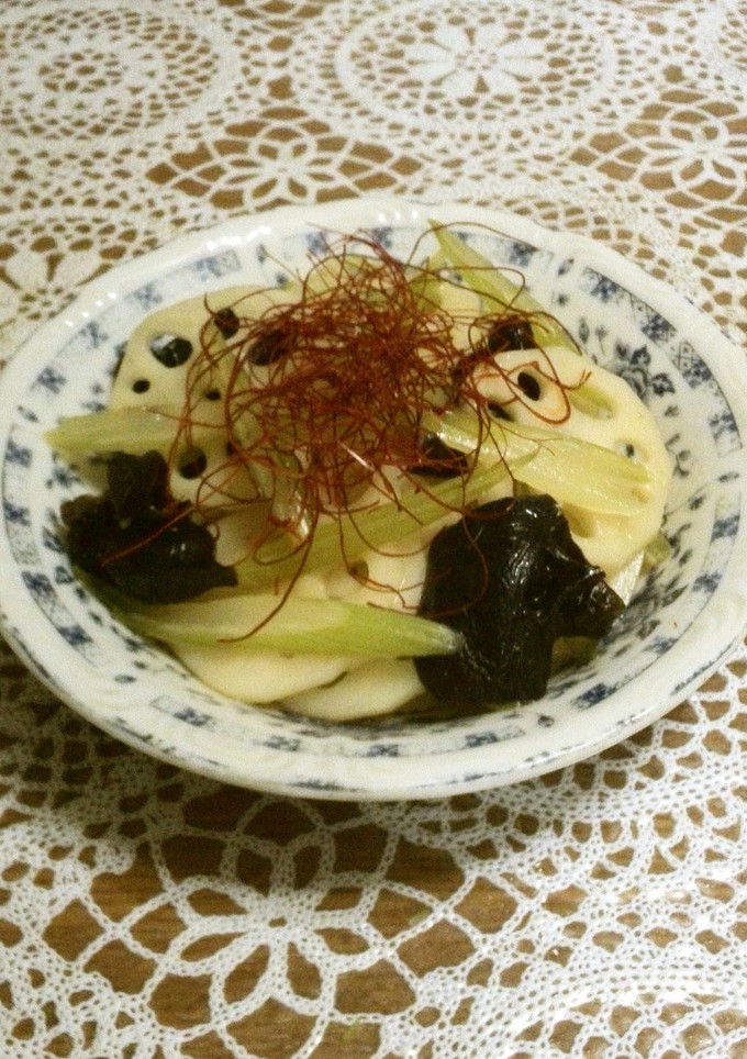 蓮根とセロリの塩きんぴら-レシピのメイン写真
