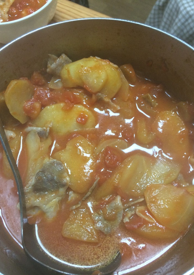 林檎と豚肉のトマト煮-レシピのメイン写真