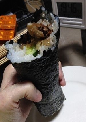 【減塩】なんちって焼肉恵方巻き-レシピのメイン写真