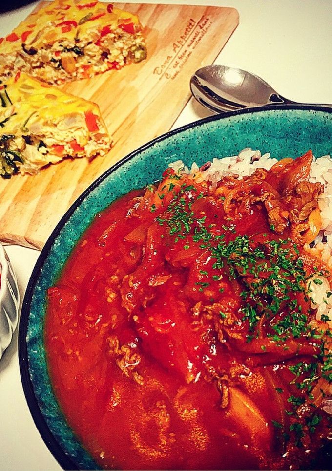 ルー不使用＊トマト缶で作るハヤシライス-レシピのメイン写真