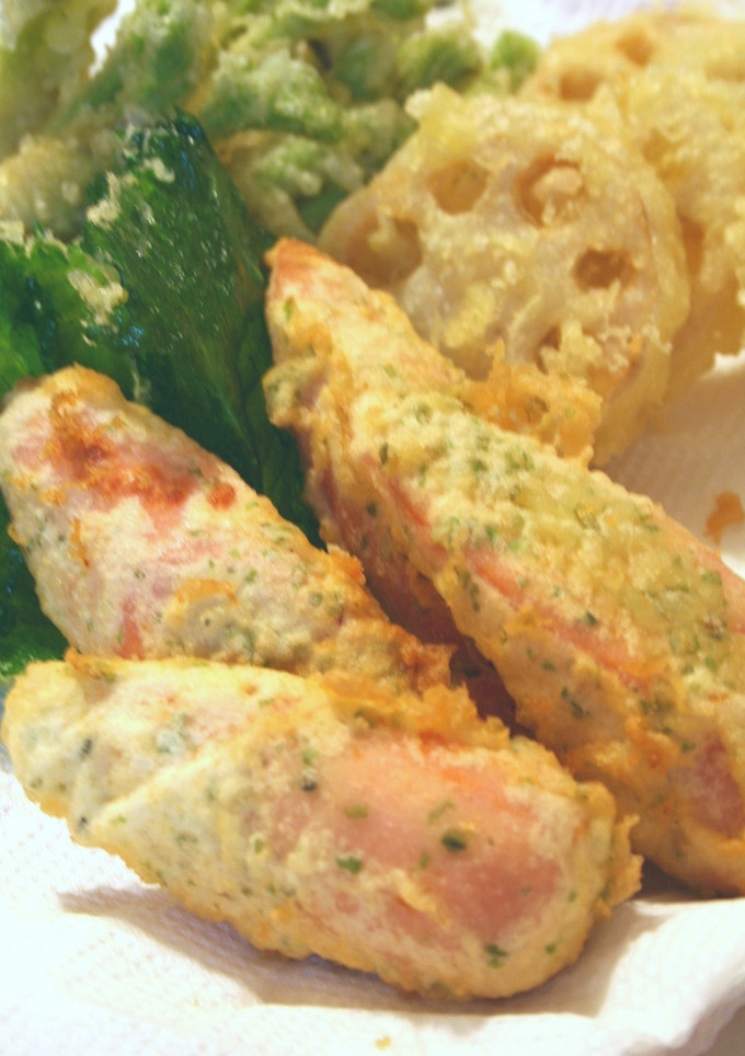 魚肉ソーセージの磯辺揚げ★*。・-レシピのメイン写真