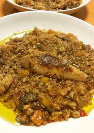 イカと色々野菜の玄米イタリアンリゾット-レシピのメイン写真