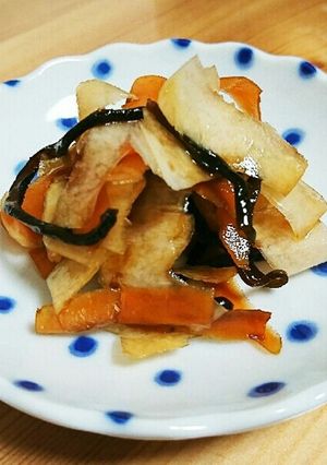 パリパリ☆大根の皮と塩昆布の即席漬-レシピのメイン写真