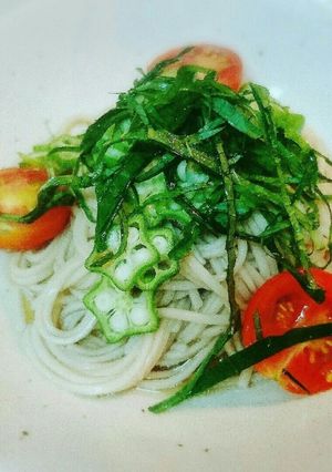 絶品☆お蕎麦のペペロンチーノ-レシピのメイン写真