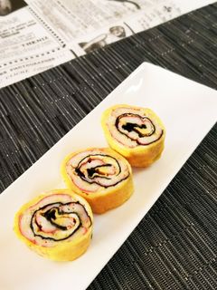 海苔とカニカマの卵焼き-レシピのメイン写真