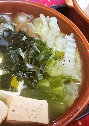 簡単★お手軽【レンチンねぎ塩一人鍋】-レシピのメイン写真