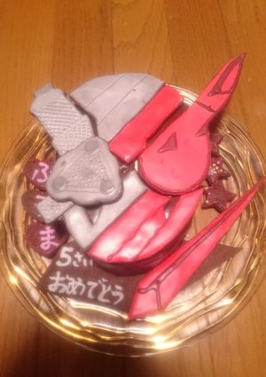 仮面ライダービルド★キャラ立体ケーキ-レシピのメイン写真