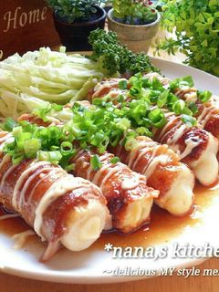 チーズIN肉巻きちくわのスタミナマヨ照り-レシピのメイン写真