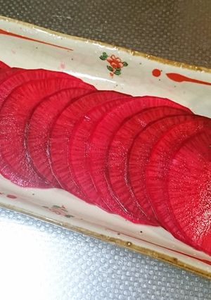 簡単！時短♪赤大根の甘酢漬け-レシピのメイン写真
