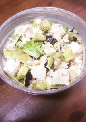 ちりめん入り☆アボカド豆腐サラダ-レシピのメイン写真