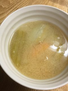 リュウキュウとたけのこ入りのみそ汁-レシピのメイン写真