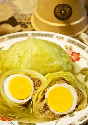 この味は初!自慢のゆで卵入ロールキャベツ-レシピのメイン写真