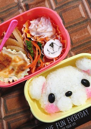 お顔ドーンなくまさん弁当-レシピのメイン写真
