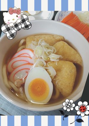大急ぎでキツネうどん〜(o˘◡˘o)♡-レシピのメイン写真