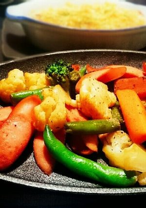 野菜とウインナーのニンニク醤油ソテー-レシピのメイン写真
