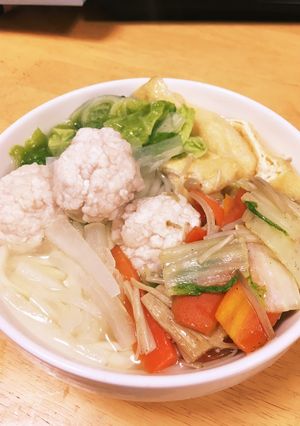 鶏団子のあったかおうどん-レシピのメイン写真