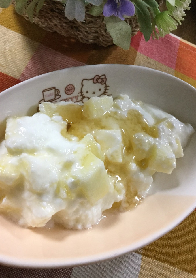 りんごヨーグルトのはちみつがけ♡-レシピのメイン写真