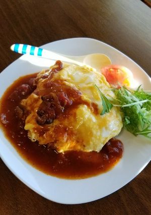 無敵炊飯器！安い簡単オム（チキン）ライス-レシピのメイン写真