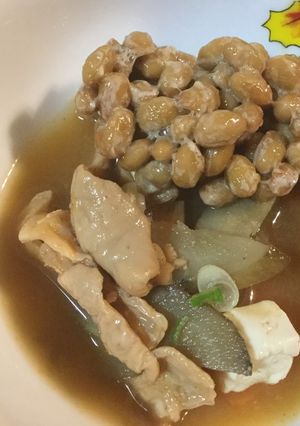納豆で、ヘルシーモツ煮込み-レシピのメイン写真
