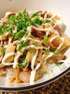 きのこマヨポン丼-レシピのメイン写真