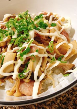 きのこマヨポン丼-レシピのメイン写真