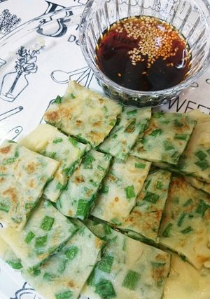ねぎだけで作る冷めても美味しいチヂミ❤-レシピのメイン写真
