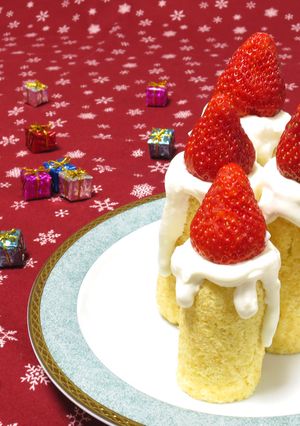 【クリスマス】簡単キャンドルケーキ♪-レシピのメイン写真