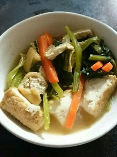 小松菜と厚揚げの煮物-レシピのメイン写真