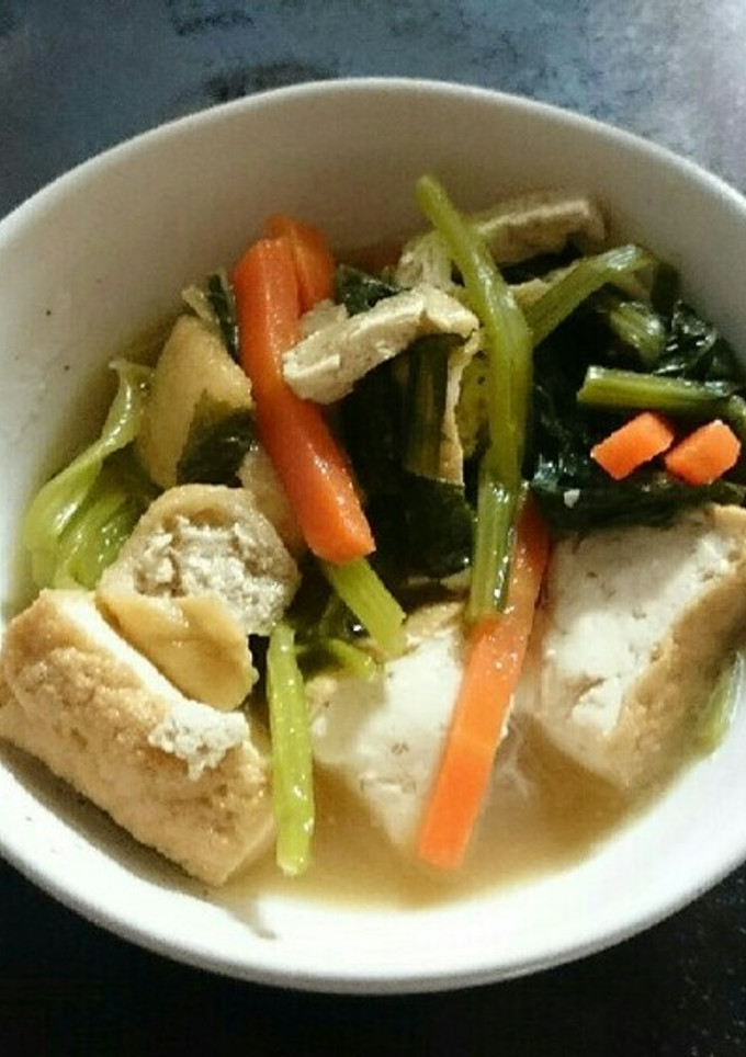 小松菜と厚揚げの煮物-レシピのメイン写真