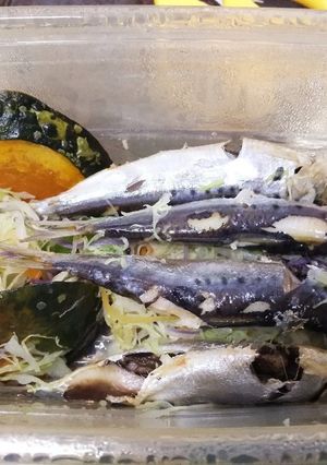 レンチンで簡単！野菜と鰯-レシピのメイン写真