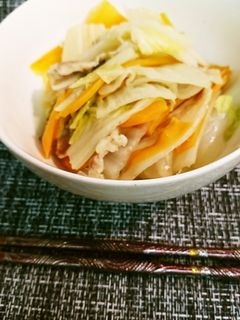 白菜ニンジン豚バラ煮-レシピのメイン写真