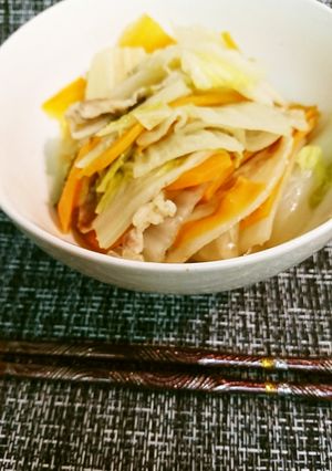 白菜ニンジン豚バラ煮-レシピのメイン写真