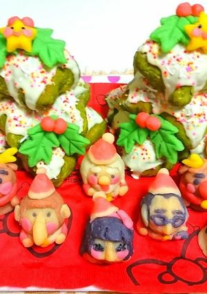 ★抹茶パンとスイートポテトでクリスマス★-レシピのメイン写真