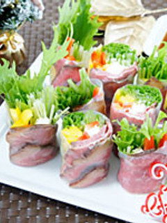 ローストビーフの生春巻き-レシピのメイン写真