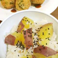 รูปของ 鳴門金時のしっとりホクホクさつまいもご飯