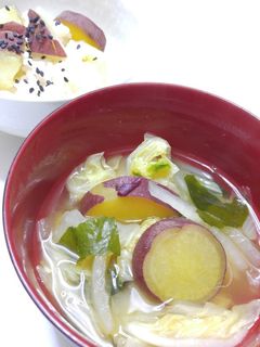 さつまいもの具だくさん味噌汁-レシピのメイン写真