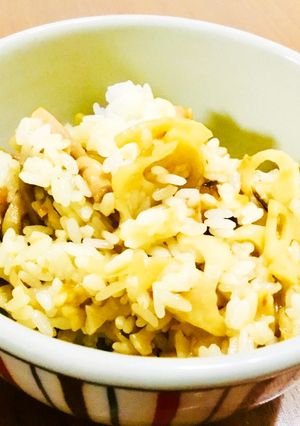 蓮根と鶏もも肉の混ぜご飯-レシピのメイン写真
