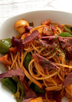 お昼にチャチャっとナポリタン-レシピのメイン写真