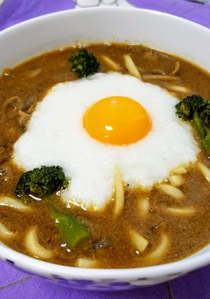 クリーミーで濃く旨♡山芋掛カレーうどん♪-レシピのメイン写真