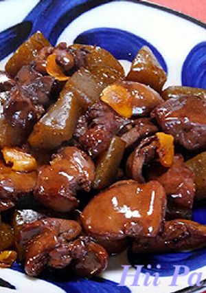 鶏レバーとコンニャクの生姜煮-レシピのメイン写真