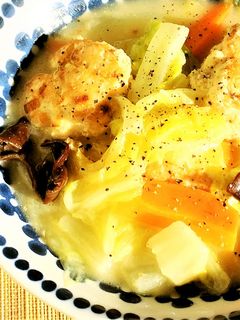 *白菜と鶏つくねのクリーム煮*-レシピのメイン写真
