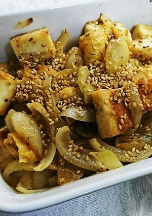節約！はんぺんと玉ねぎのマヨ醤油炒め-レシピのメイン写真