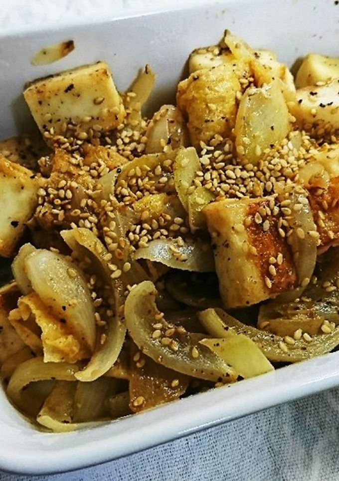 節約！はんぺんと玉ねぎのマヨ醤油炒め-レシピのメイン写真