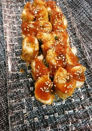 カブの葉巻きササミフライ〜梅ダレ添え-レシピのメイン写真
