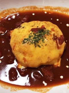 チーズとトマト煮込みハンバーグ-レシピのメイン写真