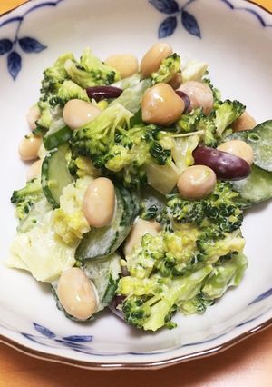 ブロッコリーと豆のサラダ-レシピのメイン写真
