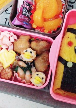 ミニオン キャラ弁 お弁当 ひよこさん-レシピのメイン写真