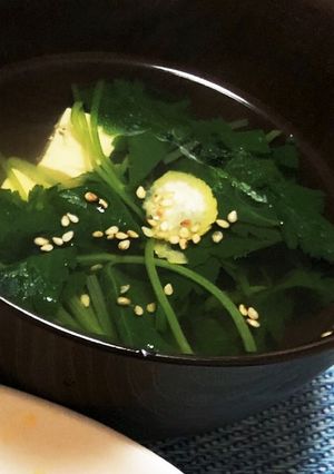 柚子香る★三つ葉と豆腐のお吸い物-レシピのメイン写真